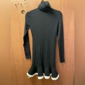 Black Alexander McQueen Turtleneck Sweater Dress